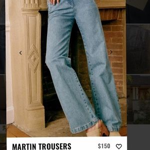 Sezane Martin Chambray Trousers